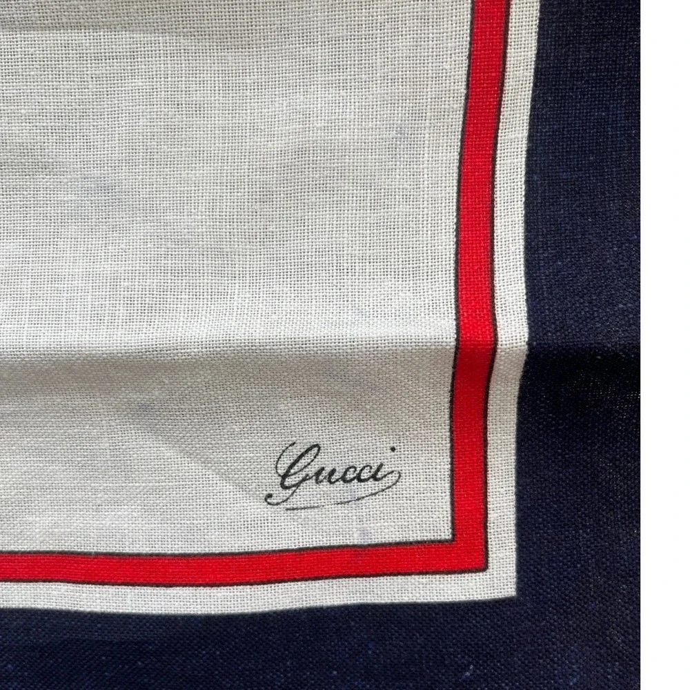 Vintage Gucci Table Linens 2 Placemats and 2 Napkins‎ Linen Cotton Blend